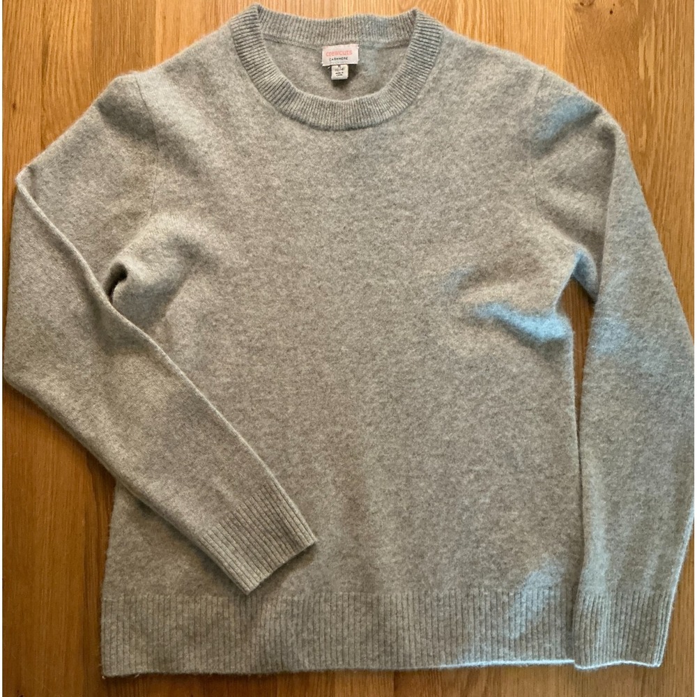 Crewcuts J Crew 100% Cashmere Sweater XL 12 14 Gray Crewneck Kids AR115